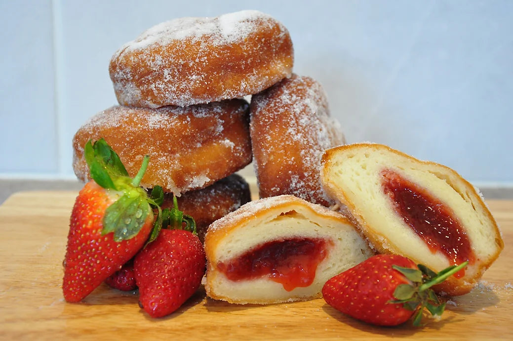Strawberry Jam Doughnuts (6 Pack)