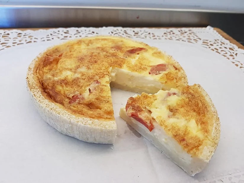 Cheddar Cheese & Cherry Tomato Quiche