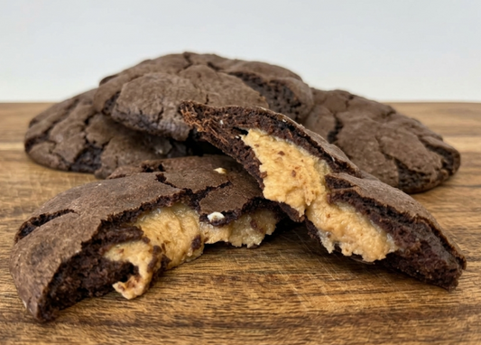 Triple Chocolate Salted Caramel Stuffed NYC Style Cookies (Box of 4)
