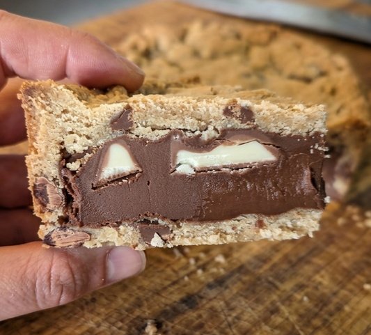 The Ultimate Kinder & Hazelnut Cooke Pie