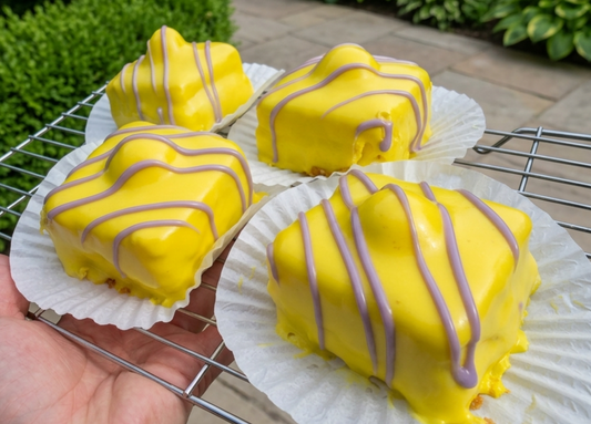 Passionfruit Curd French Fancies - Box of 4 - (*LIMITED EDITION*)