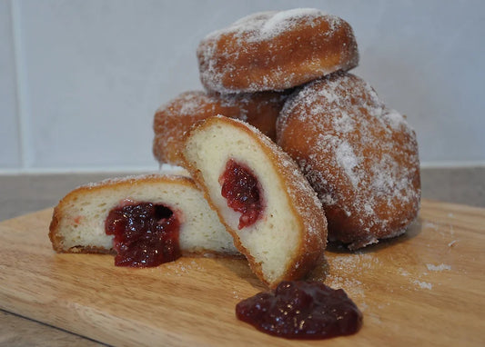 Raspberry Jam Doughnuts (6 Pack)
